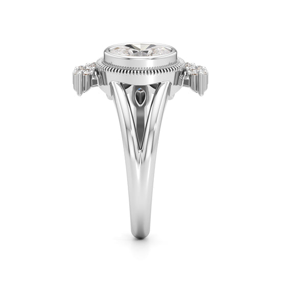 Elysian Radiance Floral Diamond Ring