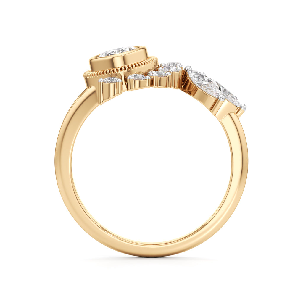 Elysian Radiance Floral Diamond Ring