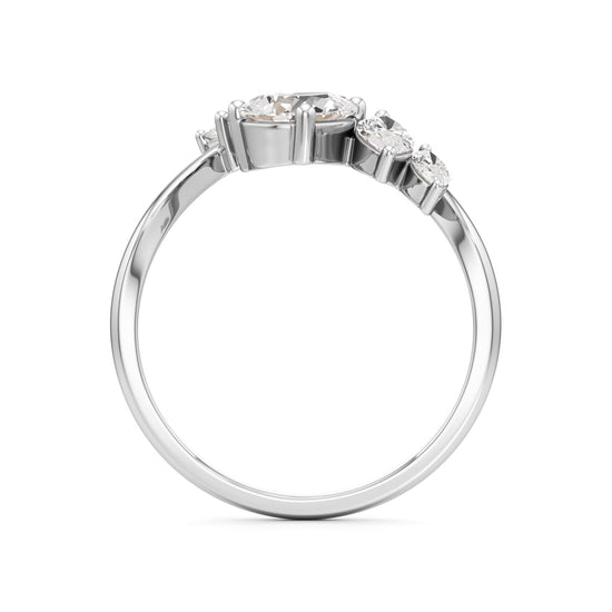 Whispering Leaves Diamond Open Ring