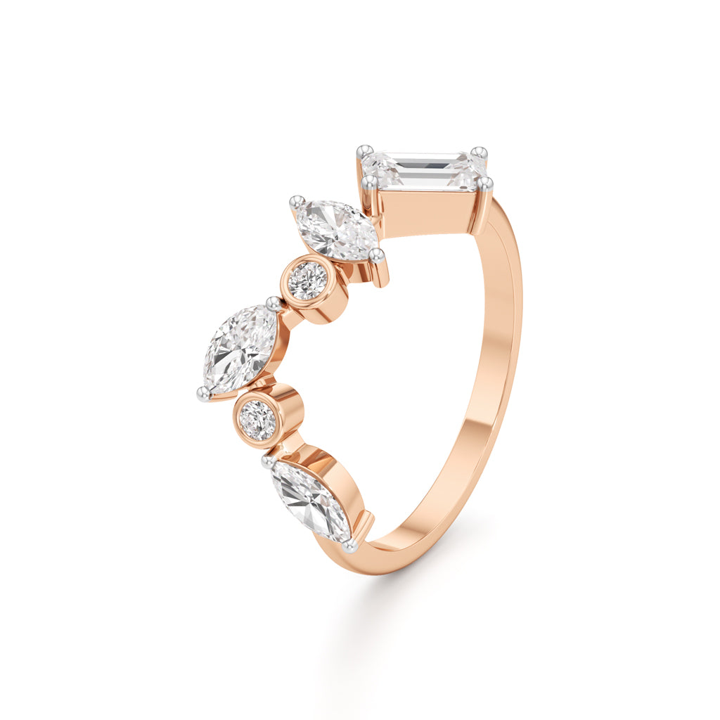 Celestia Orbit MultiCut Diamond Open Ring