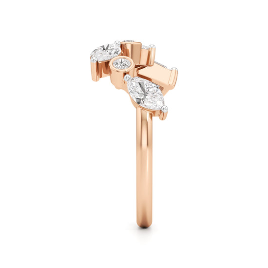 Celestia Orbit MultiCut Diamond Open Ring