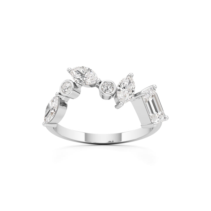 Celestia Orbit Multi-Cut Diamond Open Ring