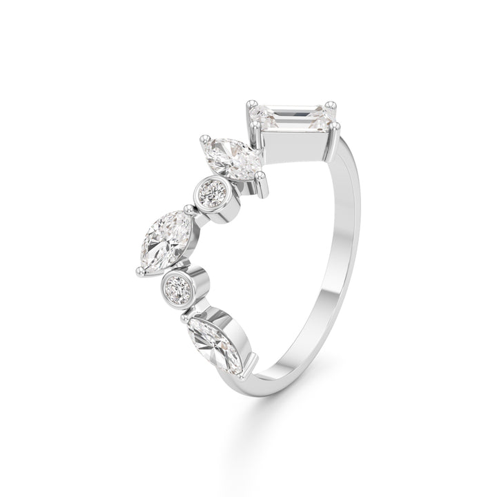 Celestia Orbit Multi-Cut Diamond Open Ring