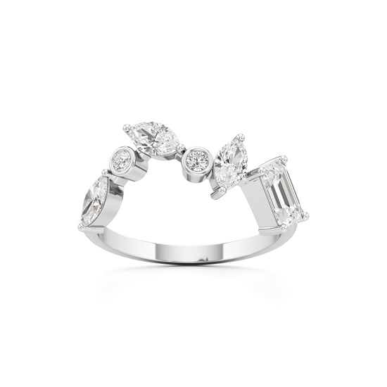 Celestia Orbit MultiCut Diamond Open Ring