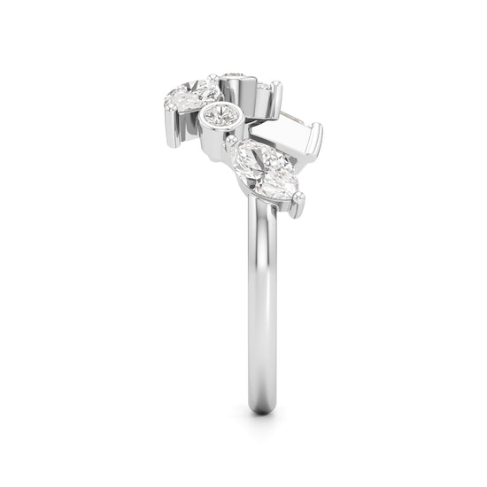 Celestia Orbit MultiCut Diamond Open Ring