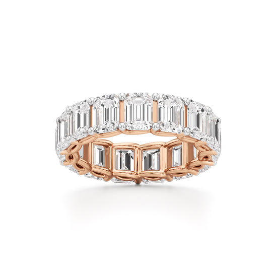 Dazzling Emerald Cut Diamond Eternity Band