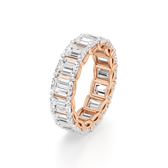 Dazzling Emerald Cut Diamond Eternity Band