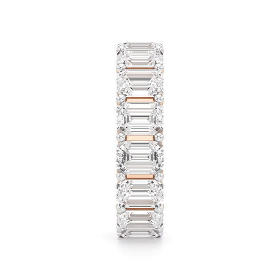 Dazzling Emerald Cut Diamond Eternity Band