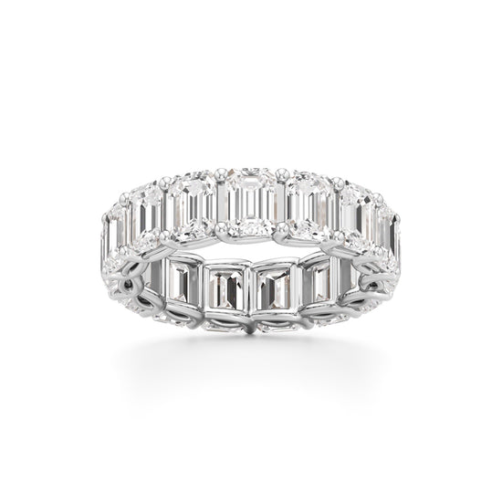 Dazzling Emerald Cut Diamond Eternity Band