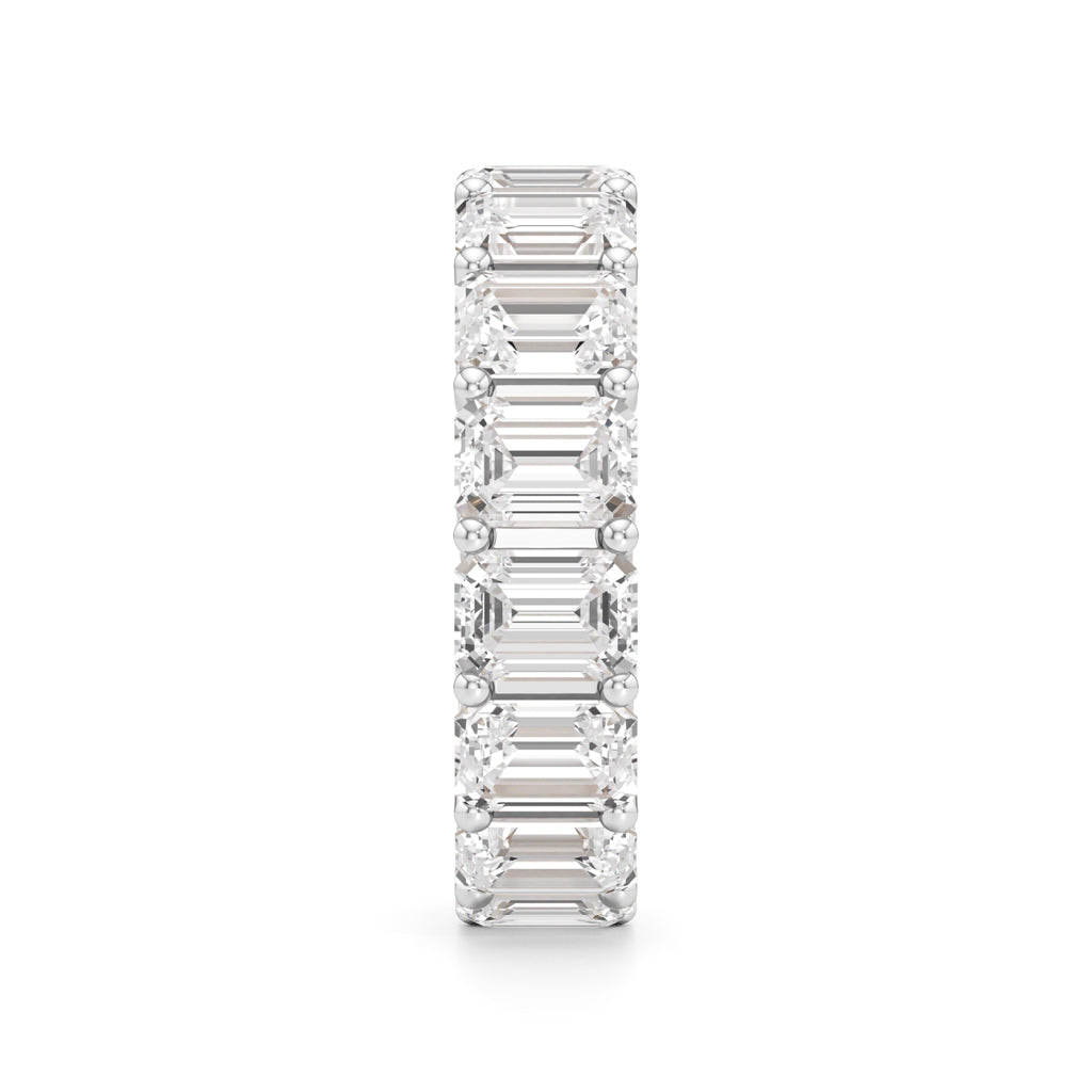 Dazzling Emerald Cut Diamond Eternity Band