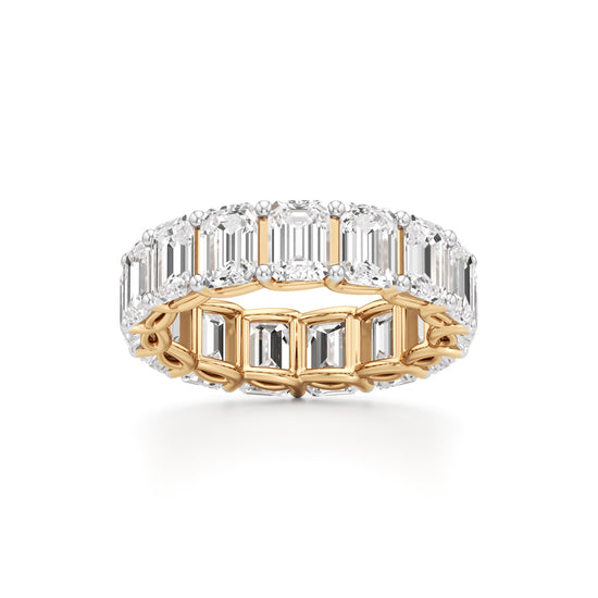 Dazzling Emerald Cut Diamond Eternity Band