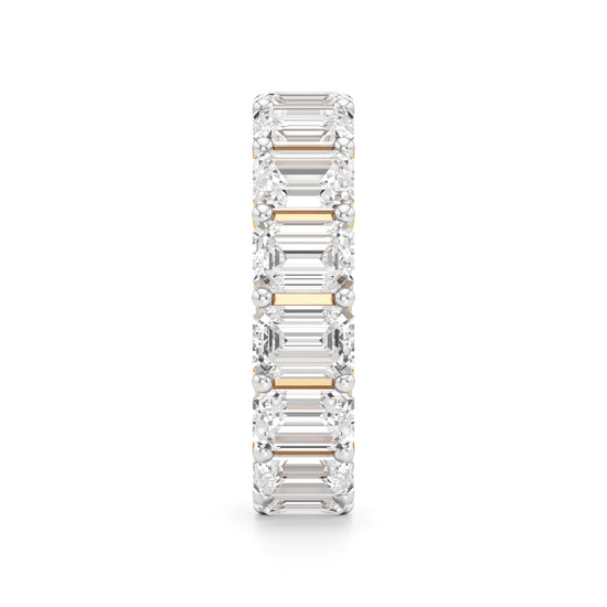 Dazzling Emerald Cut Diamond Eternity Band