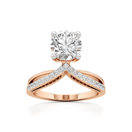 Modern Crisscross Diamond Engagement Ring