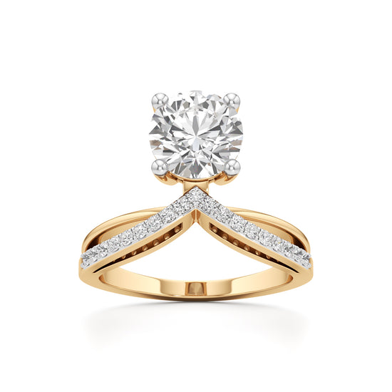 Modern Crisscross Diamond Engagement Ring