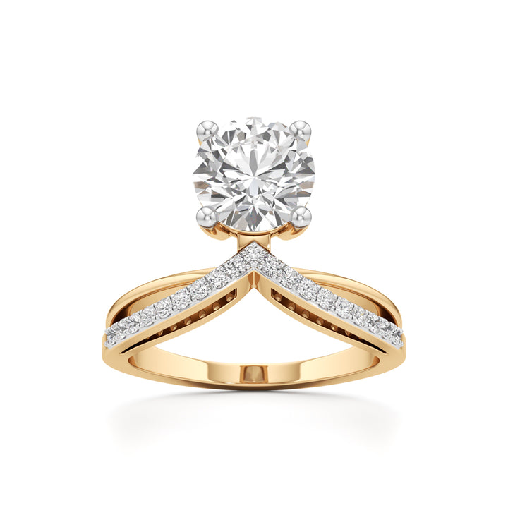 Modern Crisscross Diamond Engagement Ring