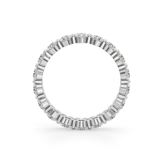 Double Row Pave & Bezel Set Diamond Eternity Band