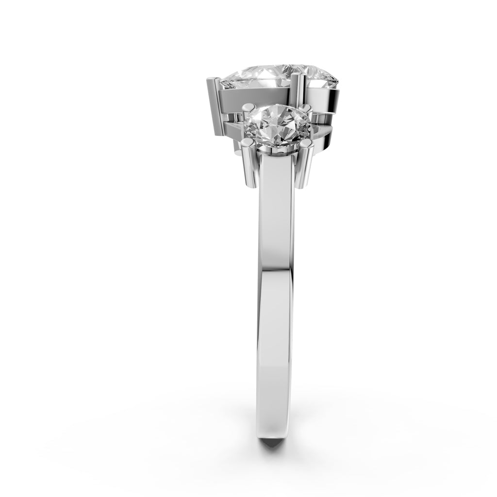 Mixed Cut Diamond Cluster Ring