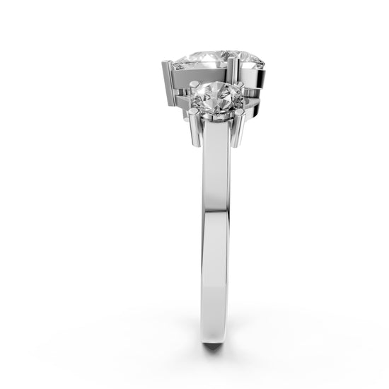 Mixed Cut Diamond Cluster Ring