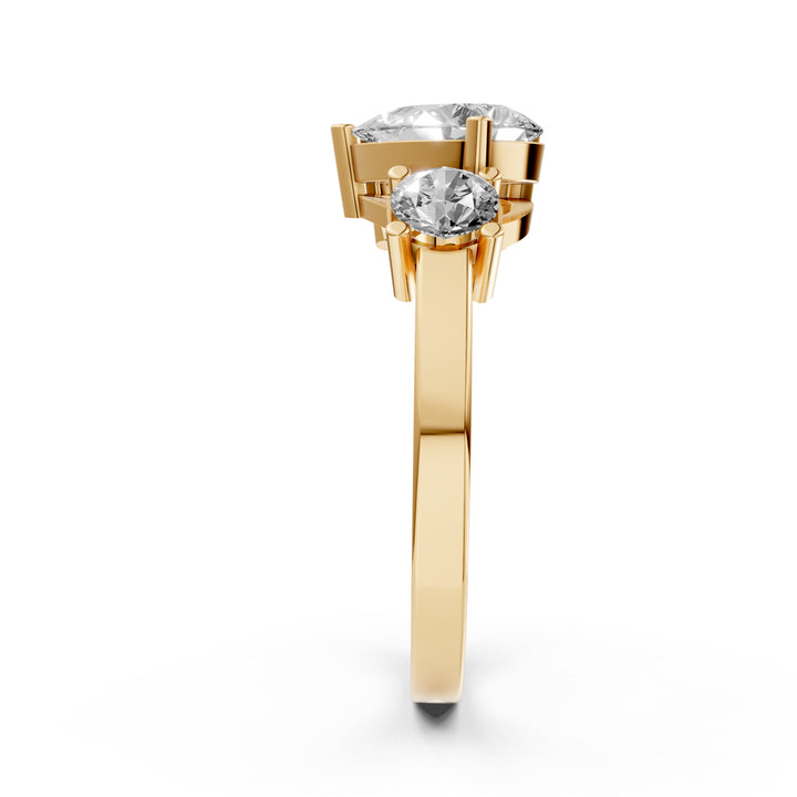 Mixed Cut Diamond Cluster Ring