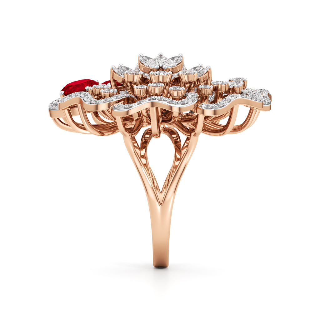 Flamora Bloom Ruby Ring