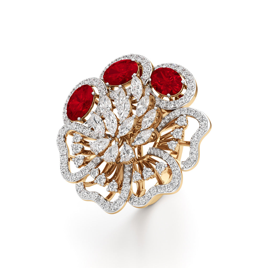 Flamora Bloom Ruby Ring
