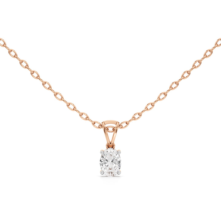 Eclipse 1Ct Oval Cut Solitaire Pendant