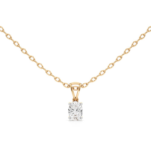 Eclipse 1Ct Oval Cut Solitaire Pendant