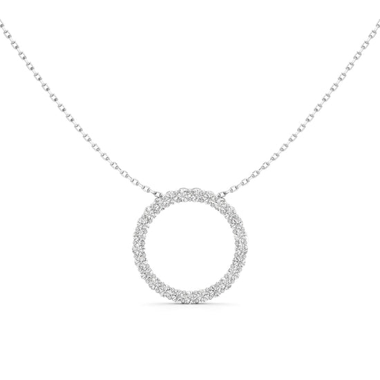 Joviana 1Ct Open Circle Round Cut Casual Pendant