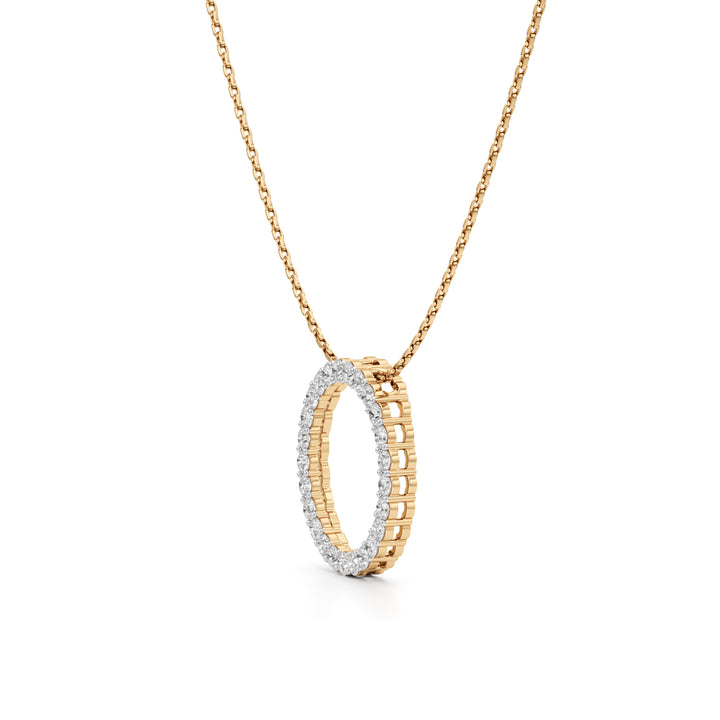 Joviana 1Ct Open Circle Round Cut Casual Pendant