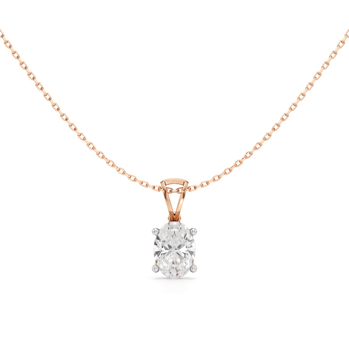 2Ct Oval Shape Solitaire Pendants