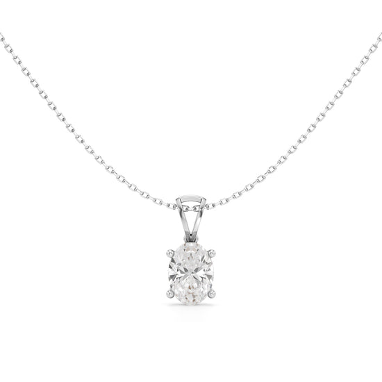 2Ct Oval Shape Solitaire Pendants