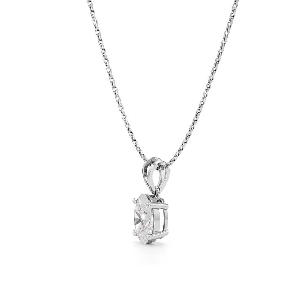 2Ct Oval Shape Solitaire Pendants