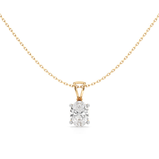 2Ct Oval Shape Solitaire Pendants