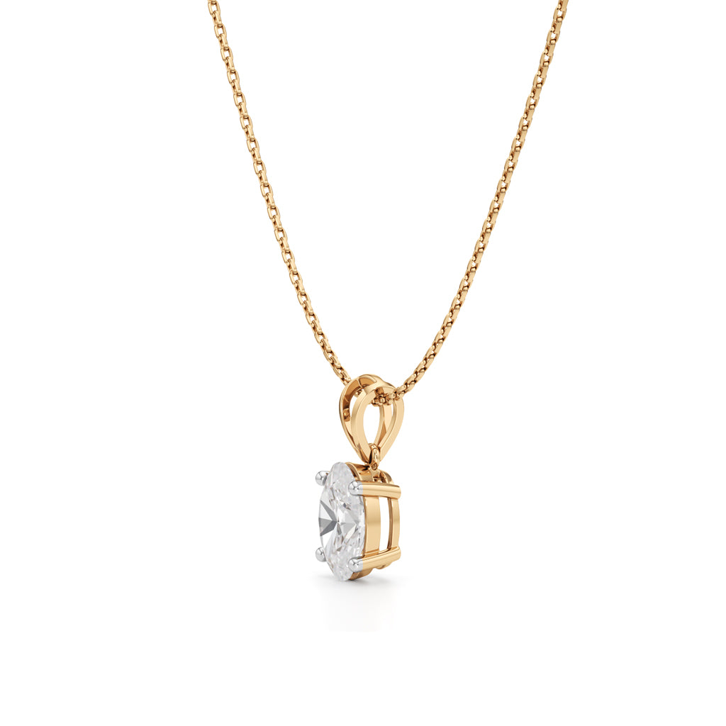 2Ct Oval Shape Solitaire Pendants