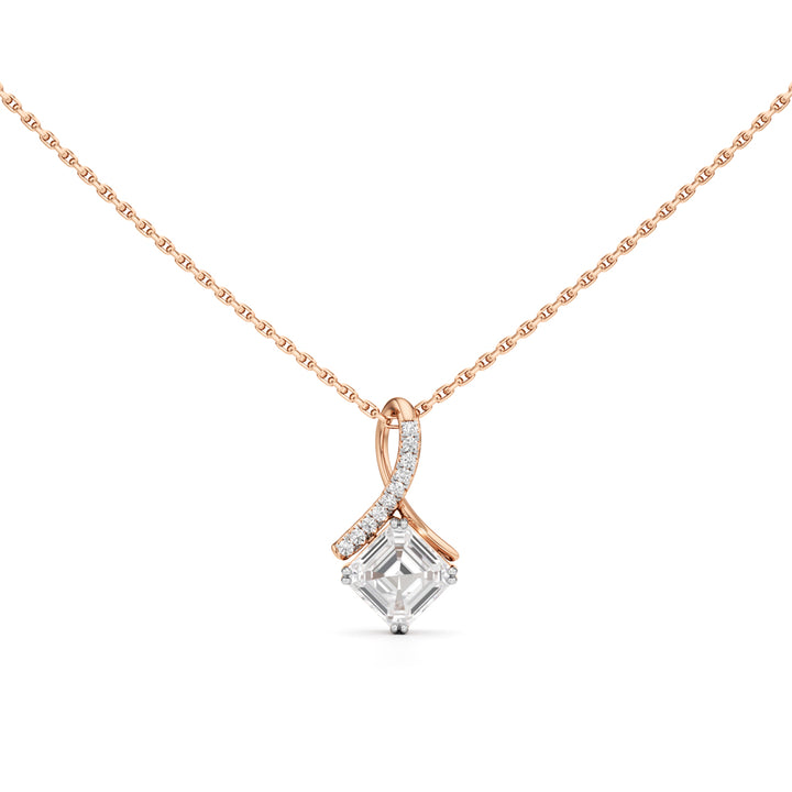 Faelora 1.50Ct Solitaire Asscher Cut Casual Pendant
