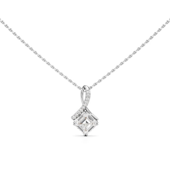 Faelora 1.50Ct Solitaire Asscher Cut Casual Pendant