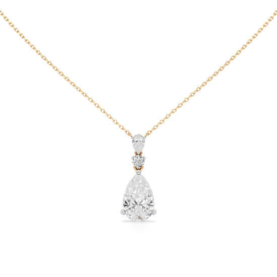 Hera 3.75Ct Three Prong Pear Cut Fancy Pendant