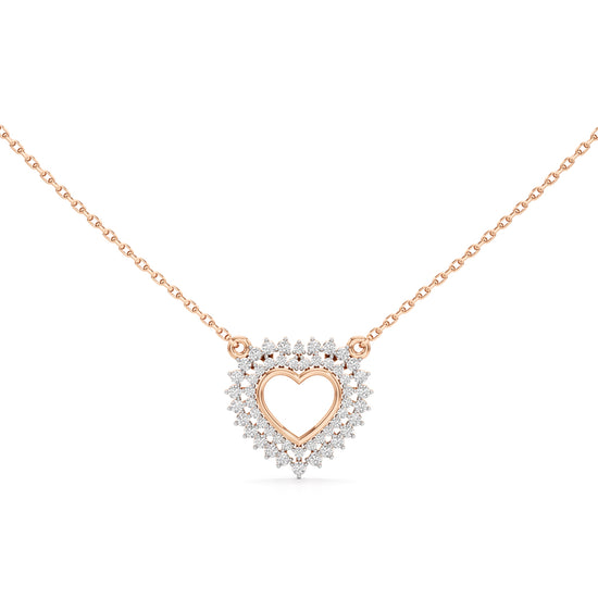 Daphne Open Heart Round Cut Fancy Pendant