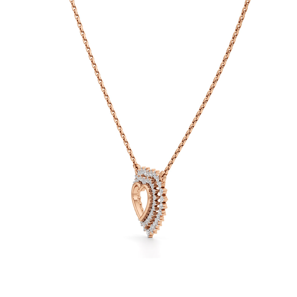 Daphne Open Heart Round Cut Fancy Pendant