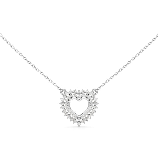 Daphne Open Heart Round Cut Fancy Pendant