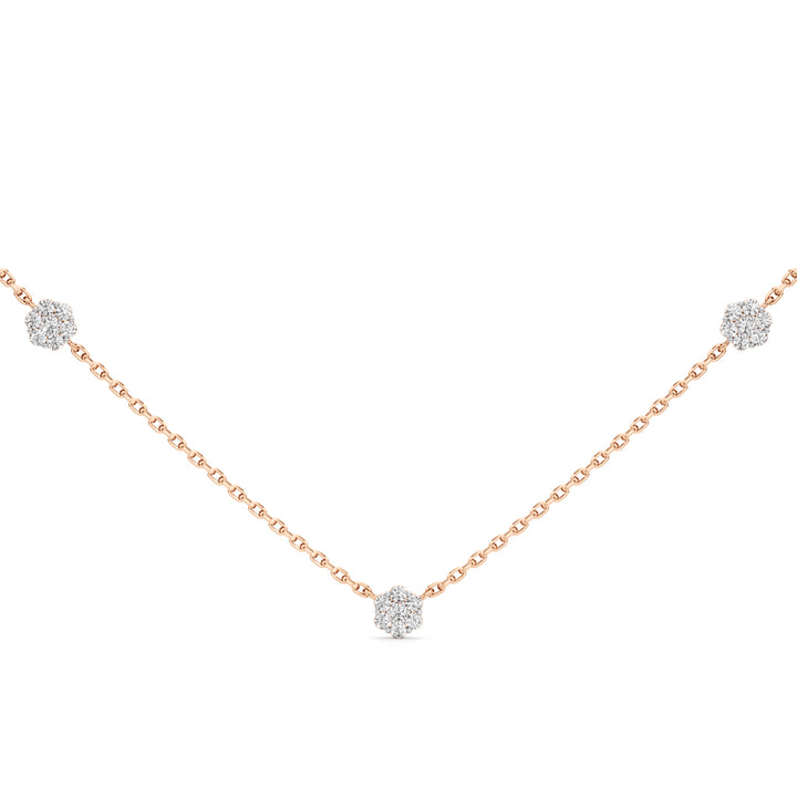 Wistaria Flower Style Round Cut Delicate Pendant