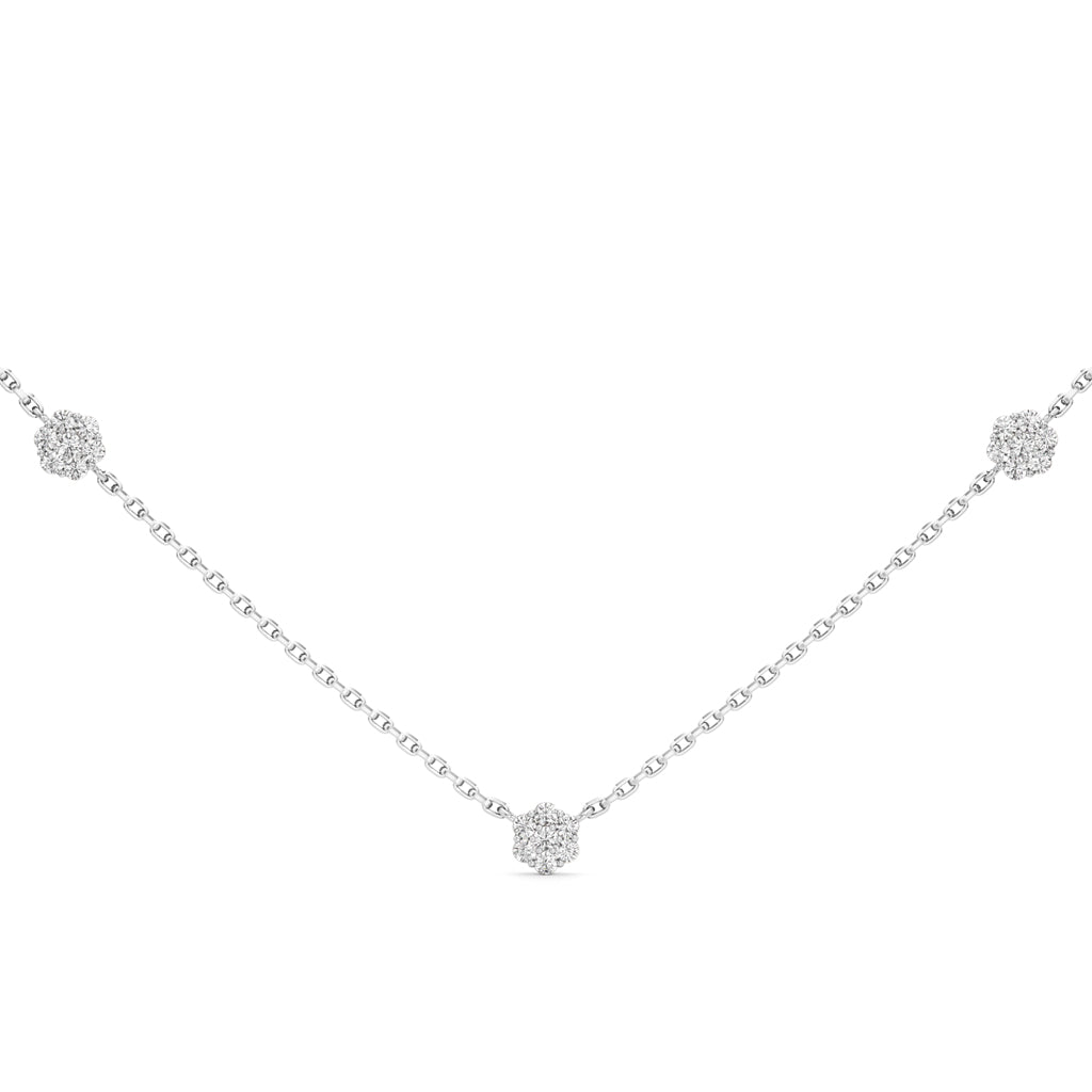 Wistaria Flower Style Round Cut Delicate Pendant