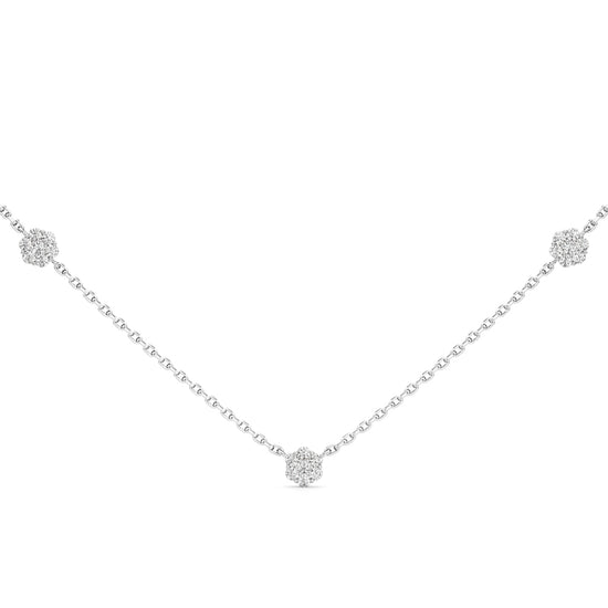 Wistaria Flower Style Round Cut Delicate Pendant