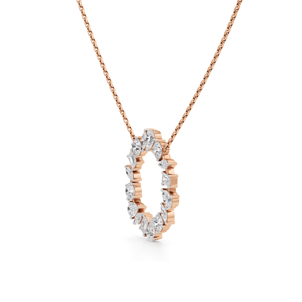Ravenna 1.75Ct Open Circle Pear Cut Fancy Pendant