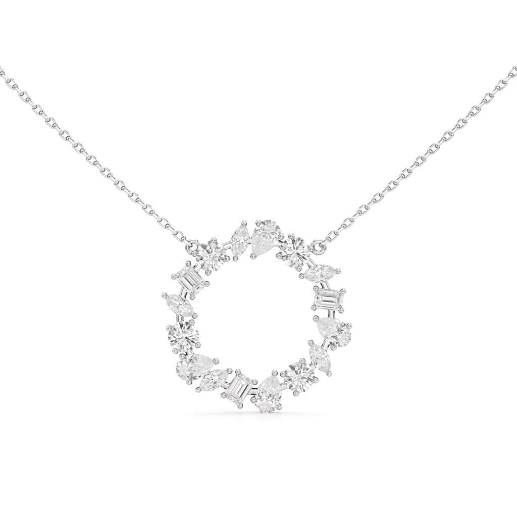 Ravenna 1.75Ct Open Circle Pear Cut Fancy Pendant