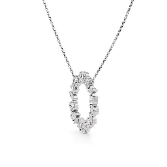 Ravenna 1.75Ct Open Circle Pear Cut Fancy Pendant