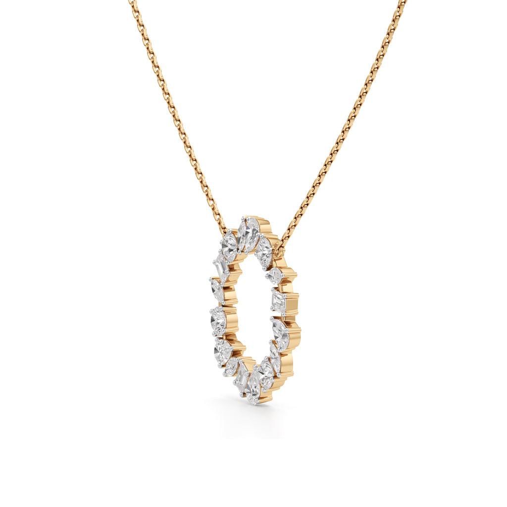 Ravenna 1.75Ct Open Circle Pear Cut Fancy Pendant