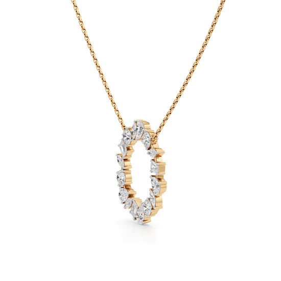 Ravenna 1.75Ct Open Circle Pear Cut Fancy Pendant