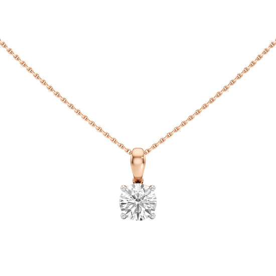 Iris 2Ct Solitaire Round Cut Solitaire Pendant