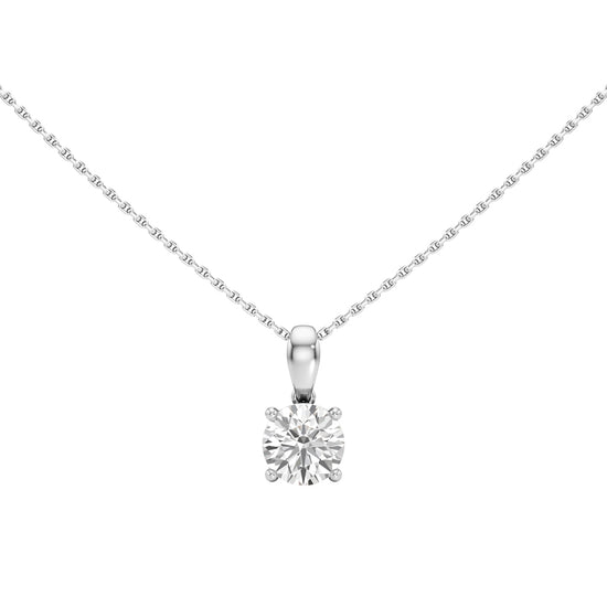 Iris 2Ct Solitaire Round Cut Solitaire Pendant